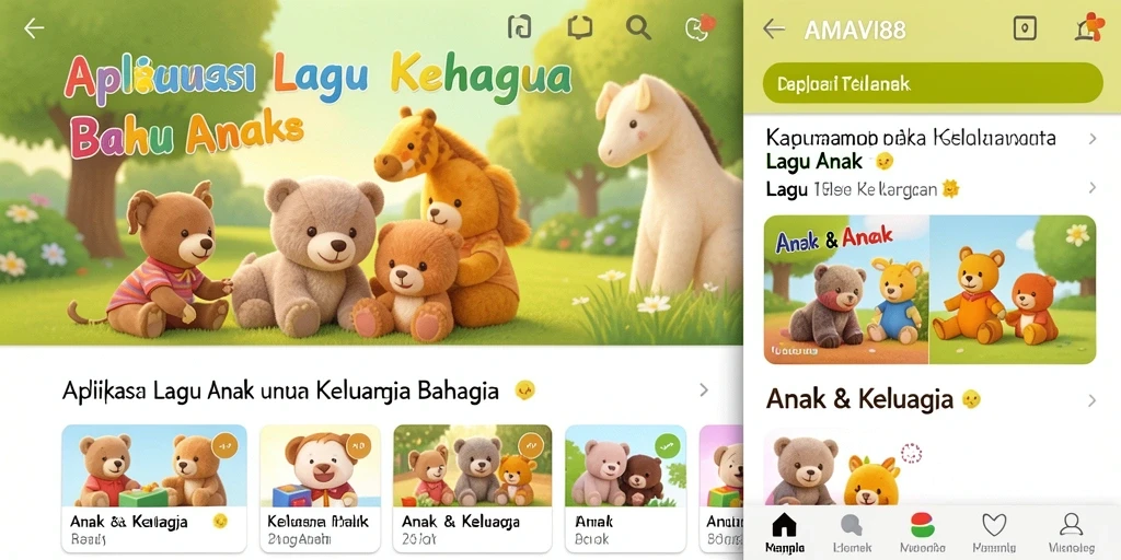 Antarmuka AMAVI88 yang menyenangkan untuk anak-anak.