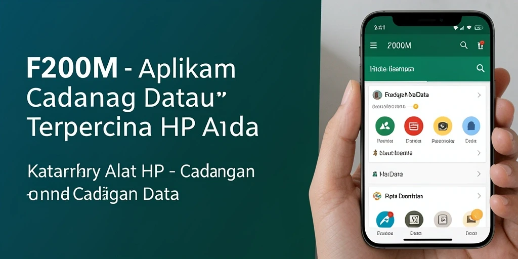 Antarmuka aplikasi F200M untuk cadangan data yang mudah digunakan.