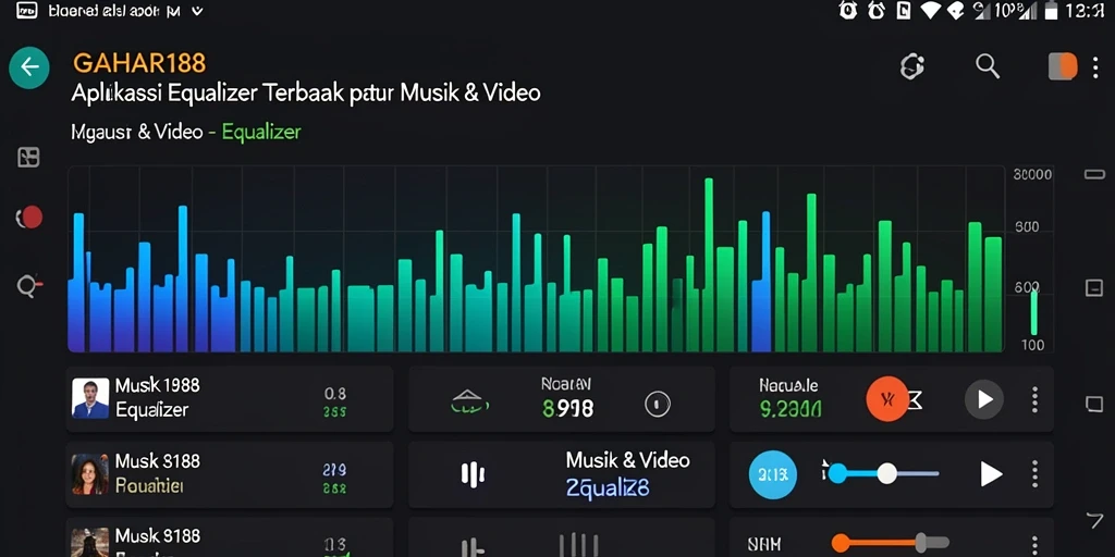Tampilan antarmuka aplikasi Equalizer GAHAR188 yang menarik dan fungsional.