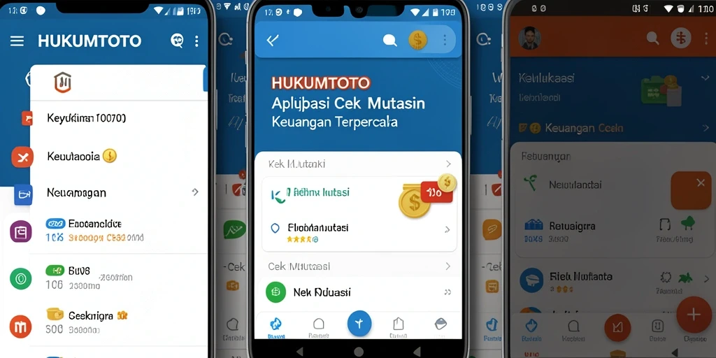 Tampilan antarmuka HUKUMTOTO untuk Cek Mutasi keuangan.