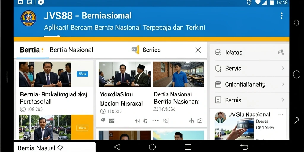 Tampilan antarmuka JVS88 yang modern dan informatif.