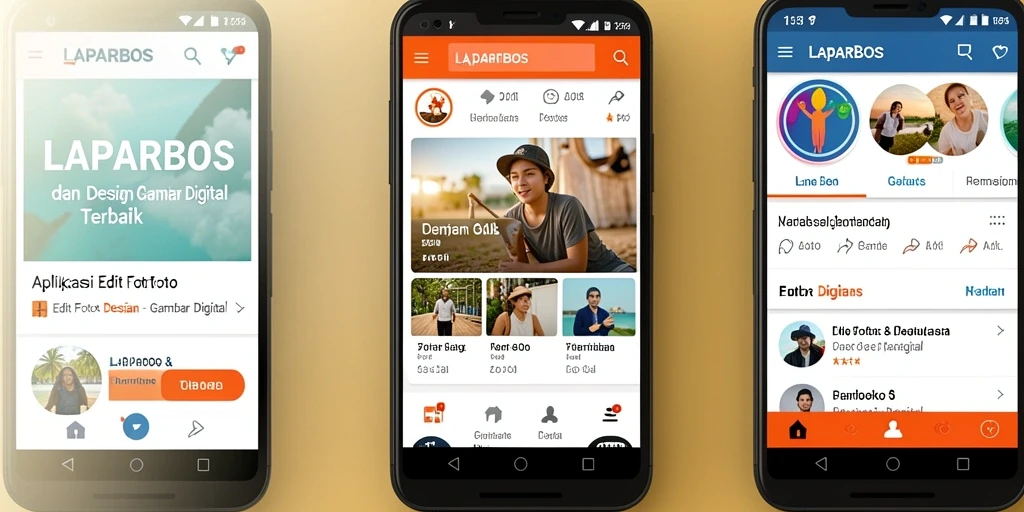 Antarmuka LAPARBOS dengan berbagai fitur Gambar Digital yang menarik.