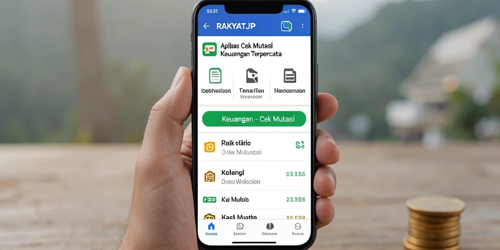 Tampilan antarmuka RAKYATJP yang modern dan fungsional untuk Cek Mutasi.