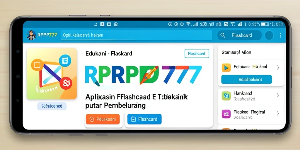 Antarmuka aplikasi RPRP777 yang menarik dan intuitif.