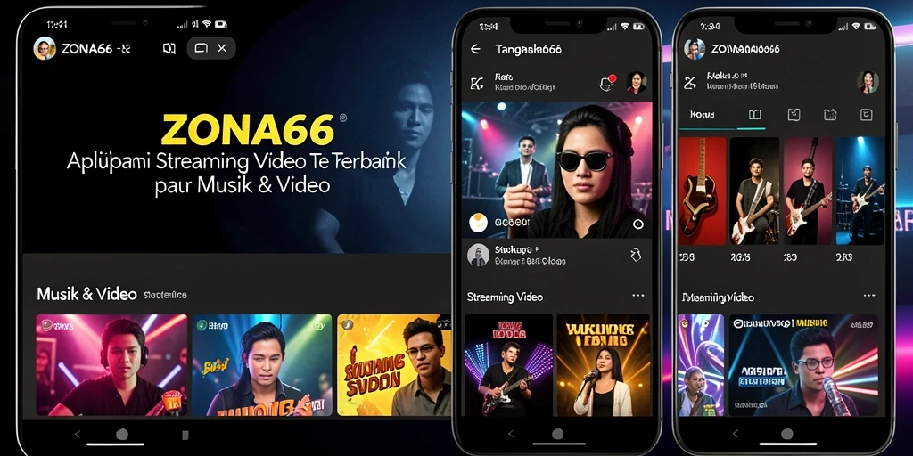 Tampilan antarmuka ZONA66 menampilkan pilihan streaming video yang beragam.